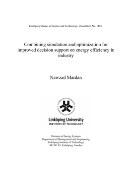 Combining Simulation and Optimization for Improved Decision Support on Energy Efficiency in Industry