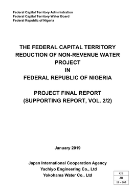 The Federal Capital Territory Reduction of Non-Revenue Water Project