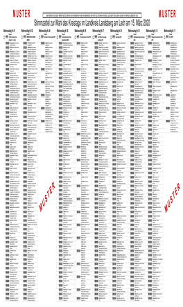 Stimmzettel 2 Kreistagswahl 2