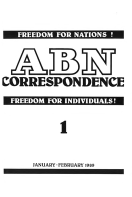 Abn Correspondence Bulletin of the Anti-Bolshevik Bloc of Nations