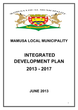 Integrated Development Plan 2013 - 2017