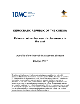 Returns Outnumber New Displacements in the East