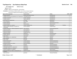 Don Robinson State Park Species Count: 544