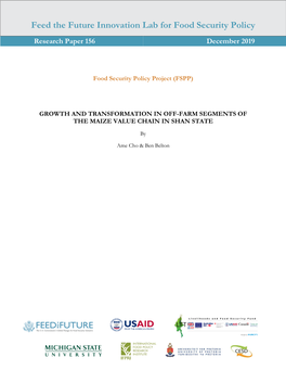 Growth and Transformation in Off-Farm Segments of the Maize Value Chain in Shan State