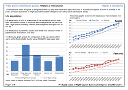 Ward Profile Information Packs: Arreton & Newchurch Health