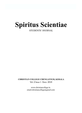 Spiritus Scientiae Vol