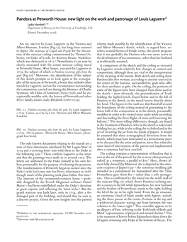 Pandora at Petworth House: New Light on the Work and Patronage of Louis Laguerrea) Lydia Hamlett1, B) Department of History of Art, University of Cambridge, U.K