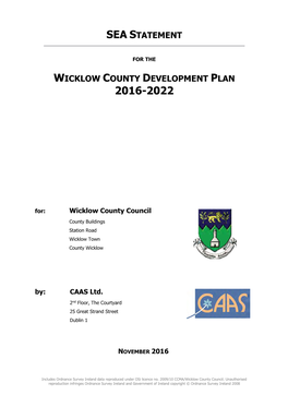 Sea Statement Wicklow County Development Plan