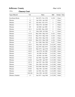 Jefferson County (Page 1 of 24) Office: Chancery Court