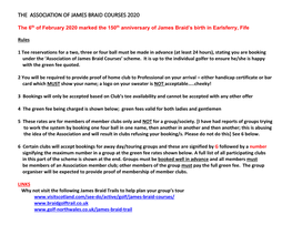Association of James Braid Courses 2020