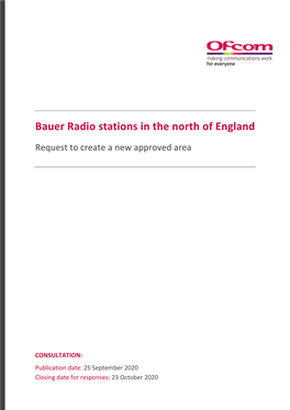 Consultation: Bauer Radio Stations in the North of England