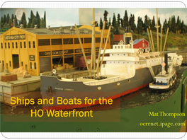 Ships and Boats for the HO Waterfront