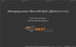 Managing Many Files with Disk Archiver (DAR)