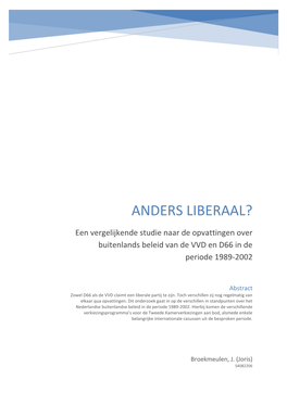 Anders Liberaal?