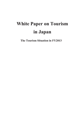 White Paper on Tourism in Japan