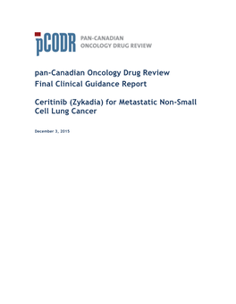 Zykadia) for Metastatic Non-Small Cell Lung Cancer