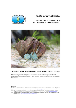 Land Crab Interference with Eradication Projects