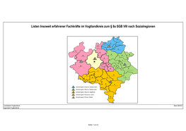 Listen Insoweit Erfahrener Fachkräfte Im Vogtlandkreis Zum § 8A SGB VIII Nach Sozialregionen