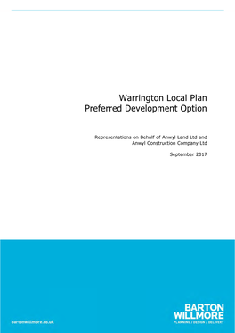 Warrington Local Plan Preferred Development Option