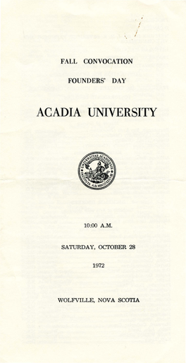 Acadia Archives |