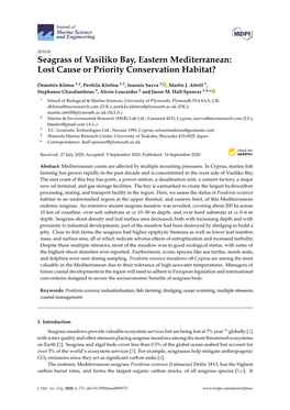 Seagrass of Vasiliko Bay, Eastern Mediterranean: Lost Cause Or Priority Conservation Habitat?