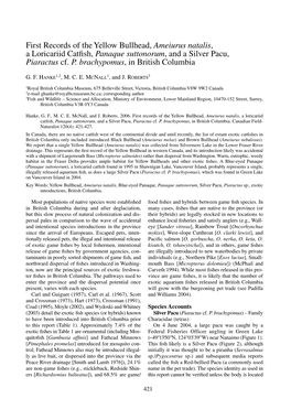 03 05069 Catfish.Qxd:CFN 120(2) 1/24/08 7:41 PM Page 421