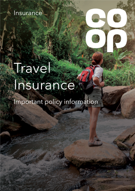 Travel Insurance Important Policy Information