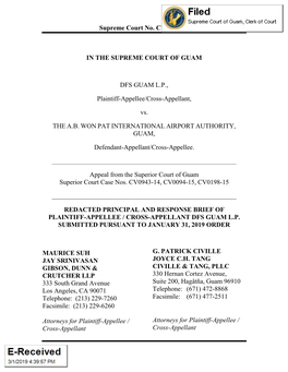 Supreme Court No. CVA18-022 in the SUPREME COURT of GUAM