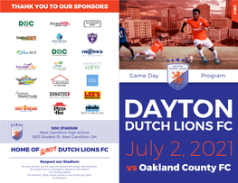 Dayton Dutch Lions Fc Vs Oakland County Fc