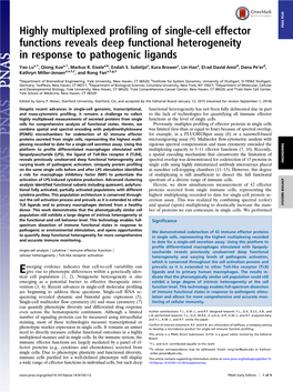 Highly Multiplexed Profiling of Single-Cell Effector Functions Reveals