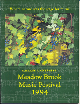 1994 Major Donors to the Meadow Brook Festival, Theatre and Fund