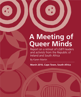 A Meeting of Queer Minds Report on a Retreat of LGBTI Leaders and Activists from the Republic of Ireland and South Africa by Karen Martin