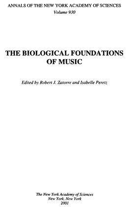 The Biological Foundations of Music