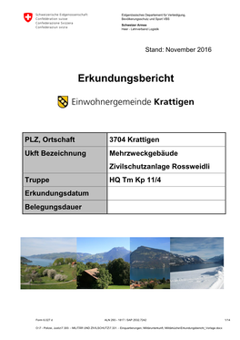 Erkundungsbericht