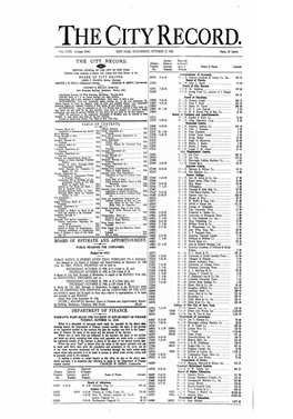 The City Record. Board of Estimate and Apportionment