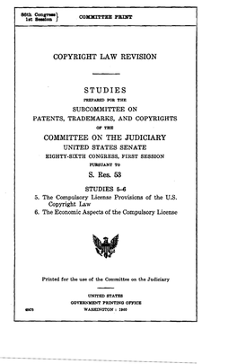 Study 5: the Compulsory License Provisions of the U.S. Copyright