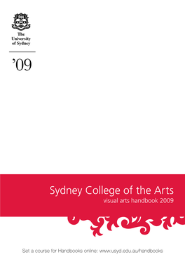 Sydney College of the Arts Visual Arts Handbook 2009