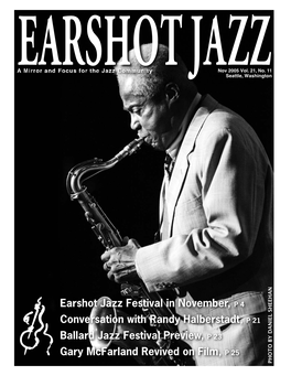 Earshot Jazz Festival in November, P 4