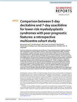 Comparison Between 5-Day Decitabine and 7-Day Azacitidine For