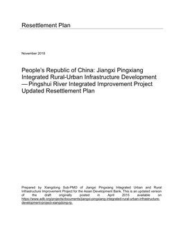 47030-002: Jiangxi Pingxiang Integrated Rural-Urban