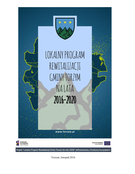 Lokalny Program Rewitalizacji Gminy Torzym Na Lata 2016-2020