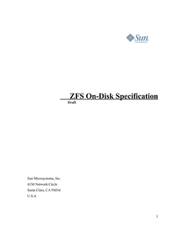 ZFS On-Disk Specification Draft