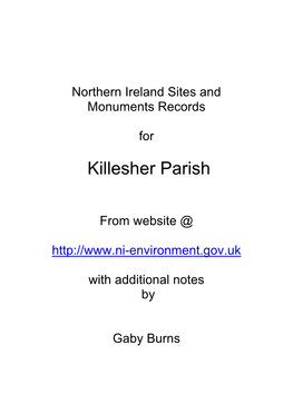 Killesher Scheduled Monuments: Gaby Burns