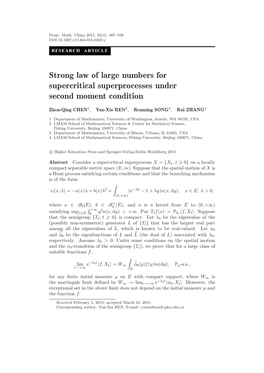 Strong Law of Large Numbers for Supercritical Superprocesses Under Second Moment Condition