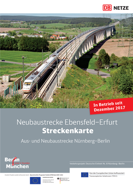 Neubaustrecke Ebensfeld–Erfurt Streckenkarte Aus- Und Neubaustrecke Nürnberg–Berlin