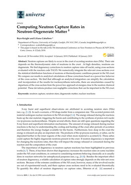 Computing Neutron Capture Rates in Neutron-Degenerate Matter †