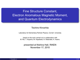 Fine Structure Constant, Electron Anomalous Magnetic Moment, and Quantum Electrodynamics