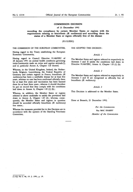 The Member States and Regions Referred to Respectively In