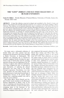 Proceedings of the Indiana Academy of Science 1 1 8(2): 143—1 86
