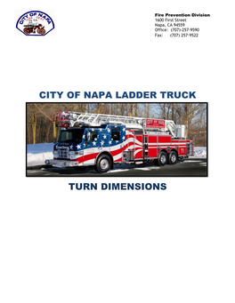 City of Napa Ladder Truck Turn Dimensions